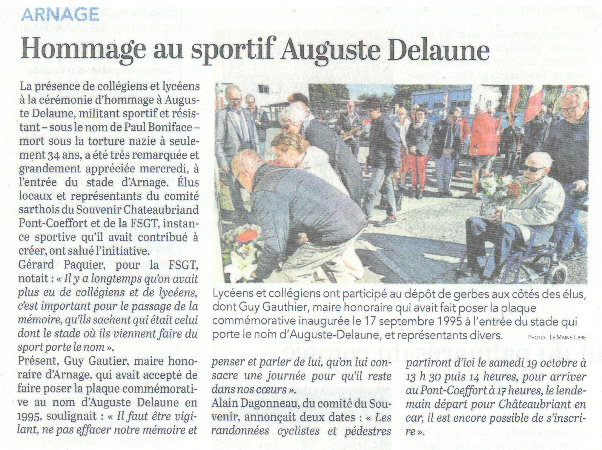 cérémonie Arnage 12 septembre 2024