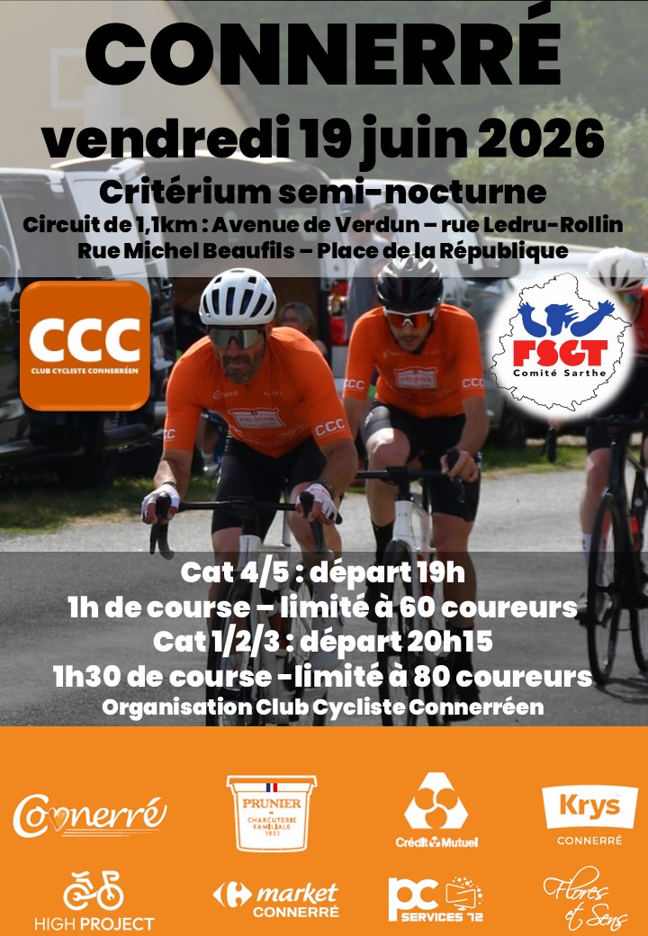 Affiche Criterium Connerre 2026